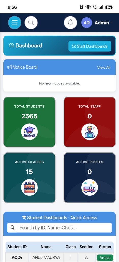 SmartCampus Mobile App Interface