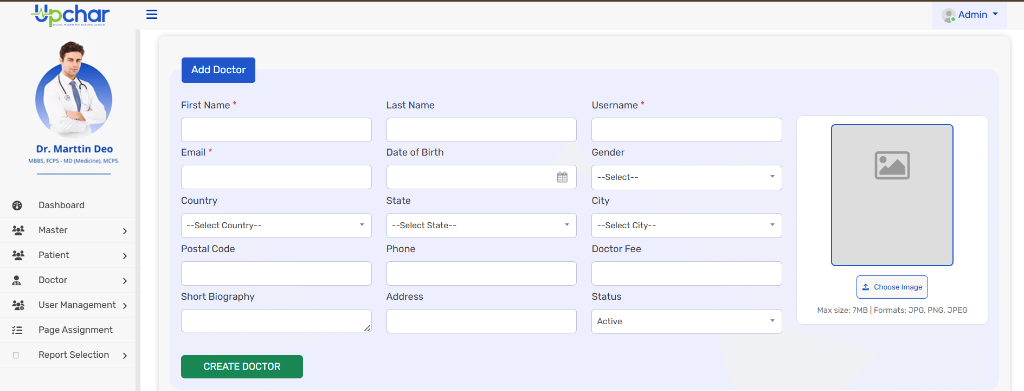 Upchar Doctor Management Screenshot